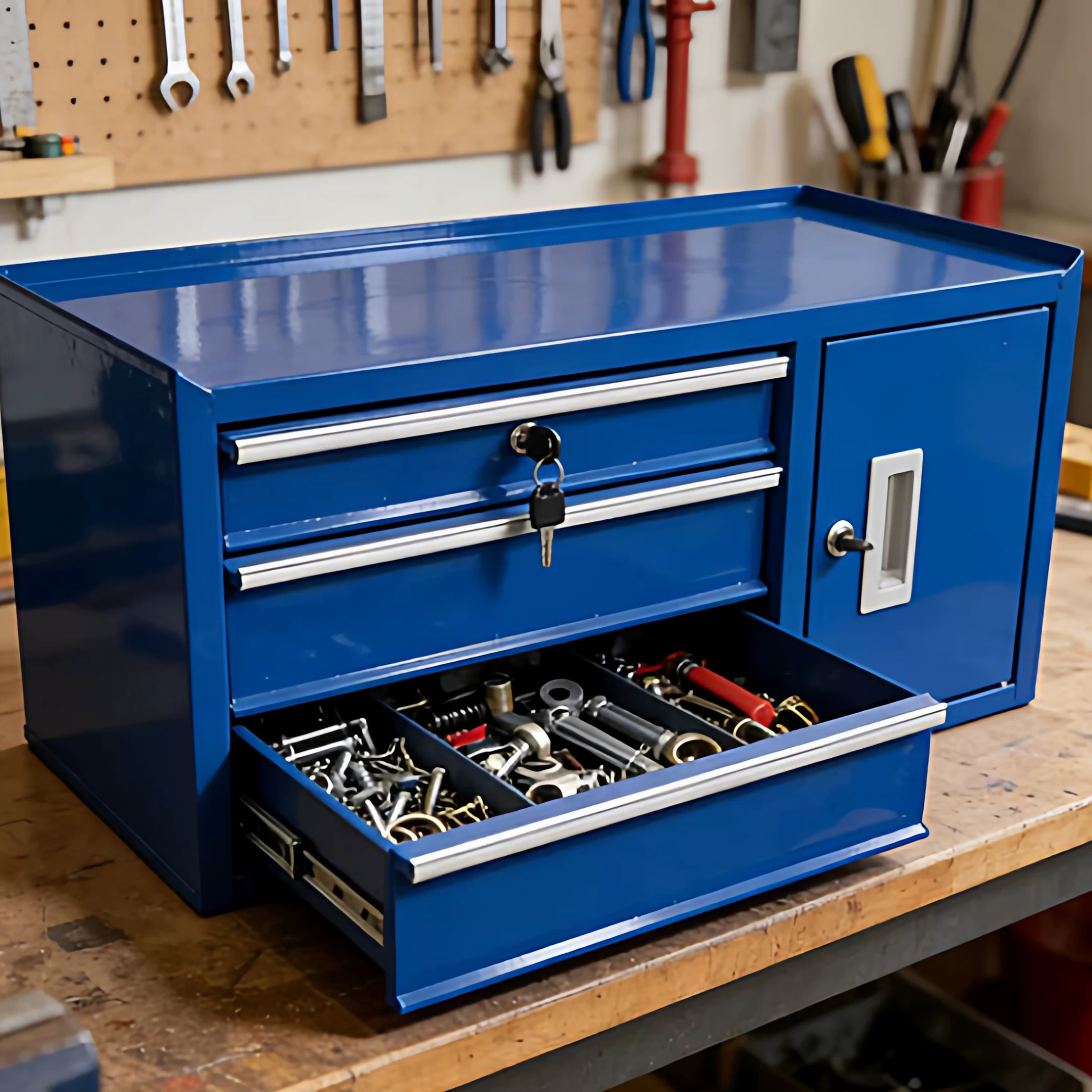 Workshop Use Tools - Многофункциональный металлический настольный шкаф для инструментов,