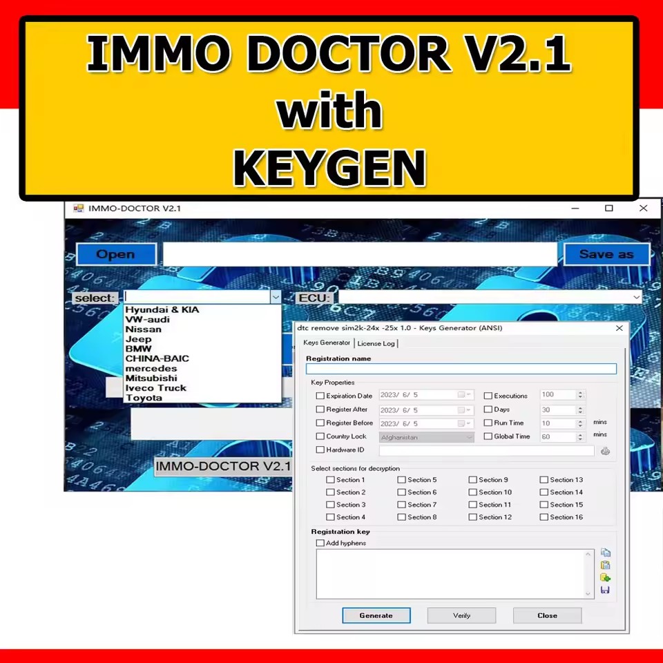 Workshop Tools Brand - Диагностический инструмент Immo Doctor Multi Brand