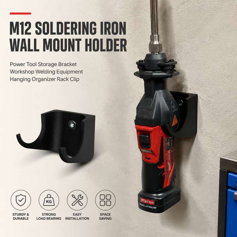 Workshop Use Tools - Настенный держатель для паяльника M12, крепление