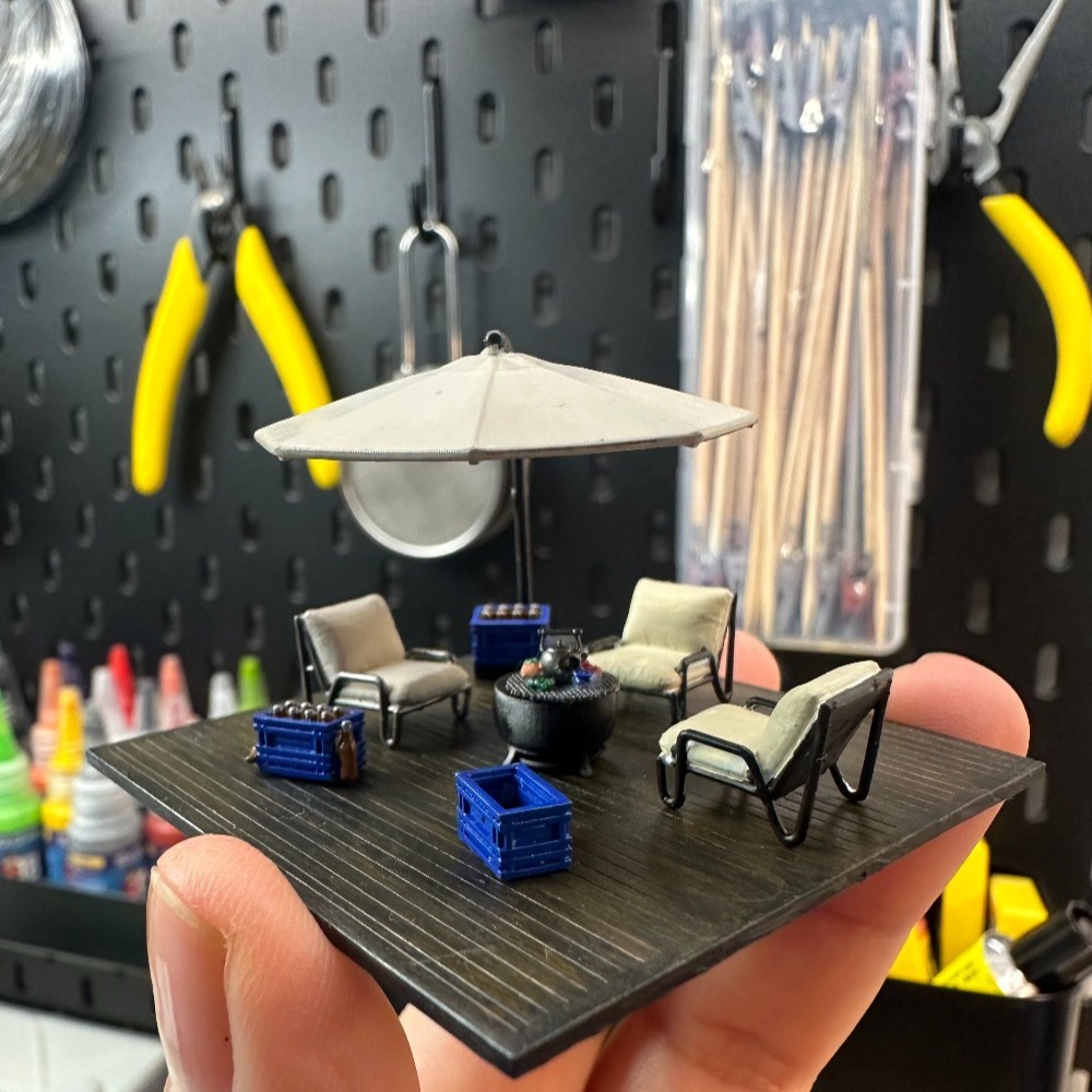 Tools Workshop For Kids - Диорама 1/64: Миниатюрная модель террасы для
