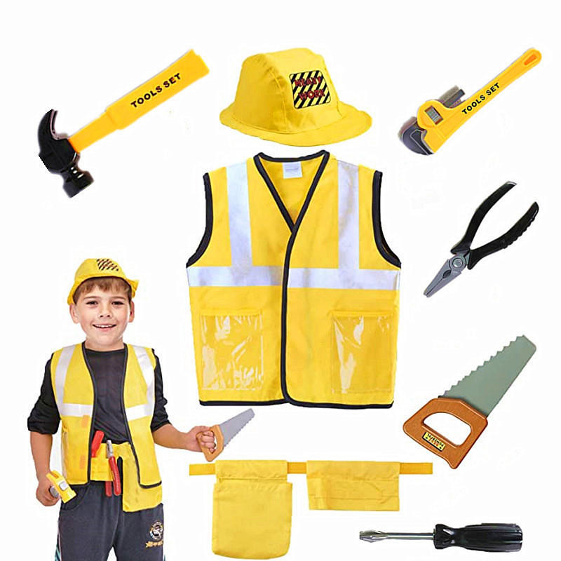 Tools Workshop For Kids - Жилет-костюм для малышей-строителя, игровой набор работника