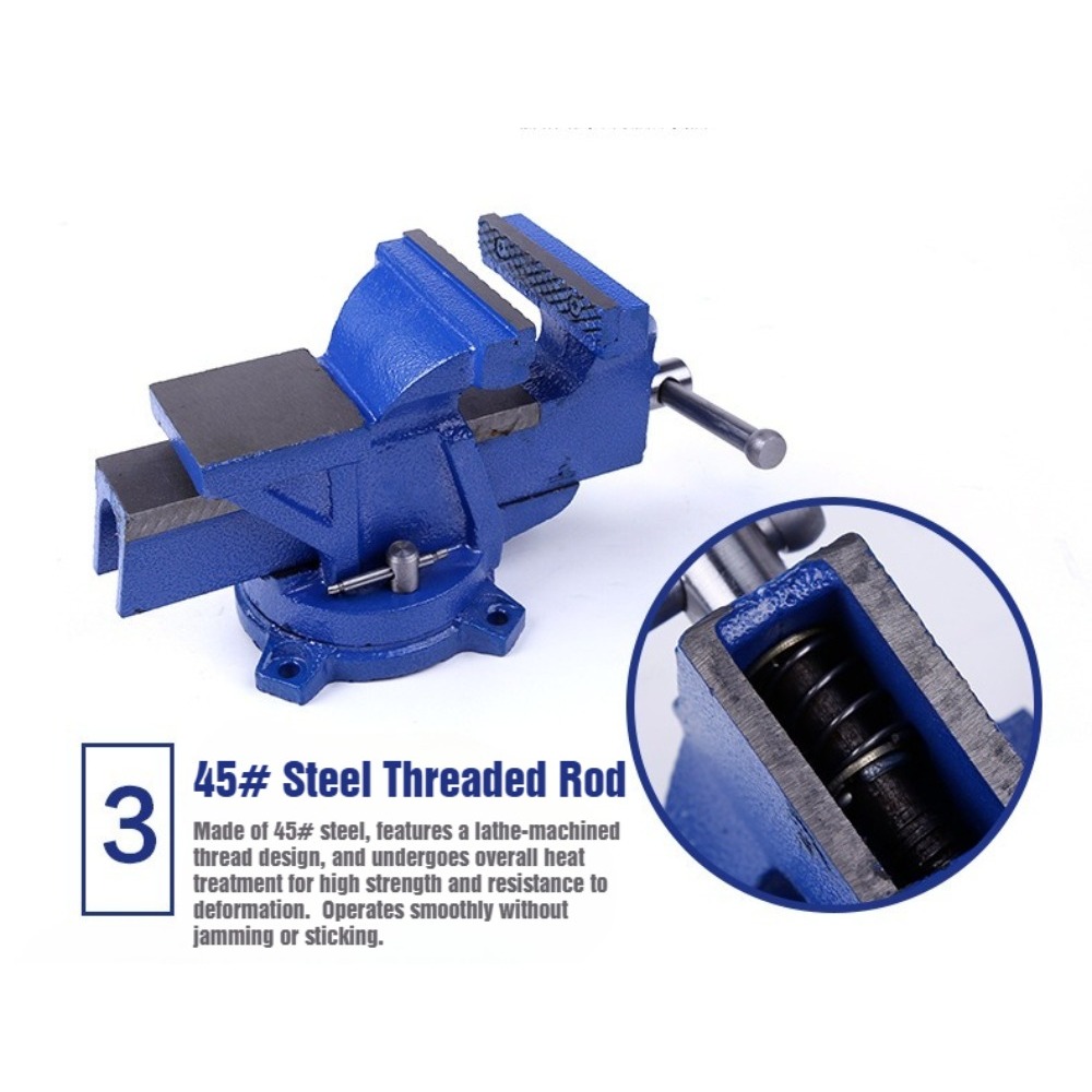 6-дюймовые усиленные чугунные  – обзор и цена Bench Vise Swivel