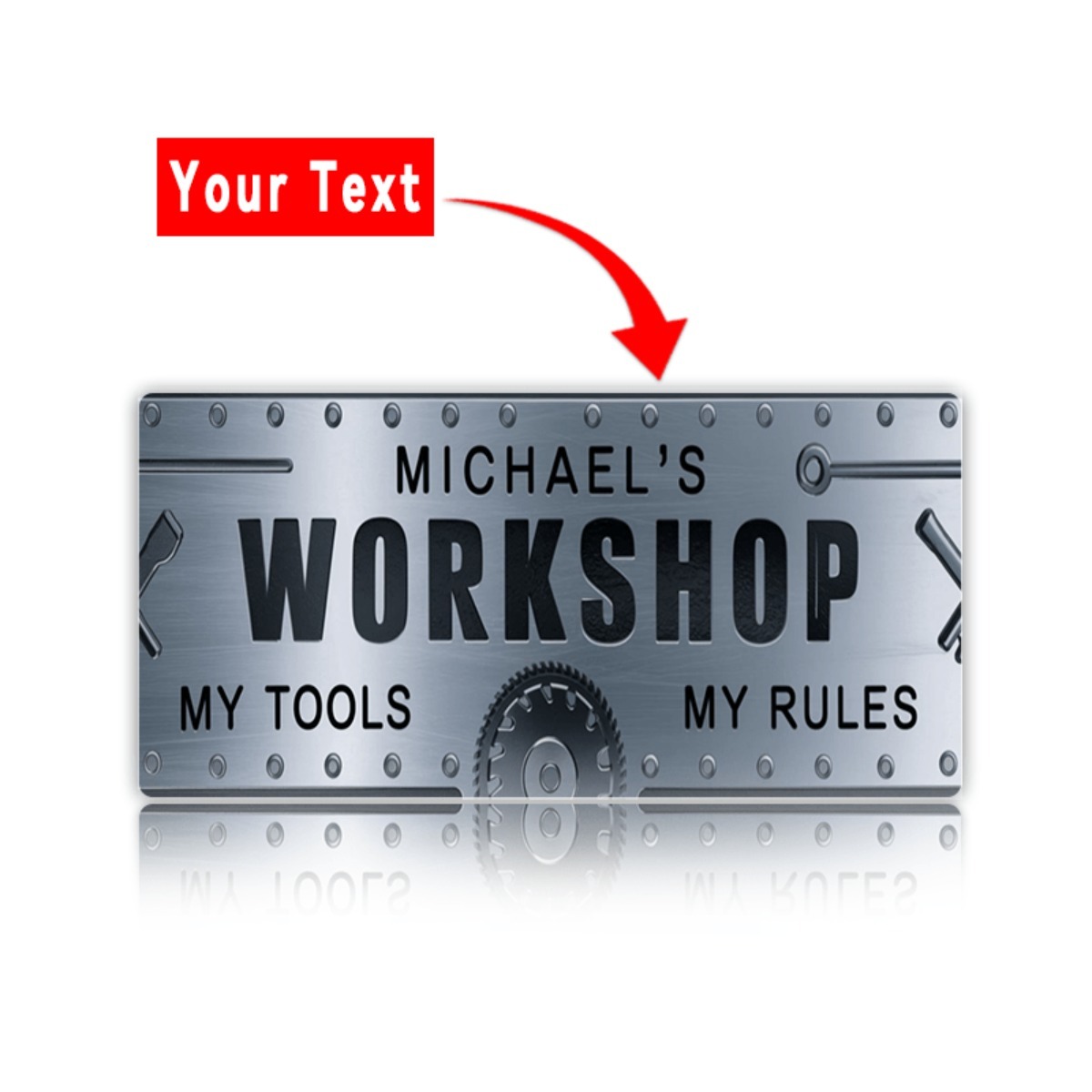 Персонализированная табличка и – обзор и цена Tools Name In Workshop