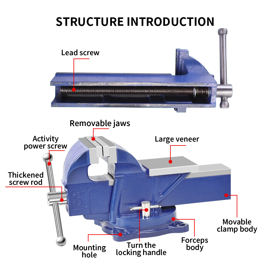Прочные настольные тиски 3 дюй – обзор и цена Bench Vise Swivel