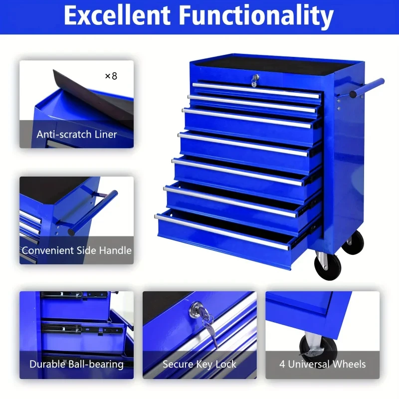 Синяя многофункциональная теле – обзор и цена Tools Trolley For Workshop